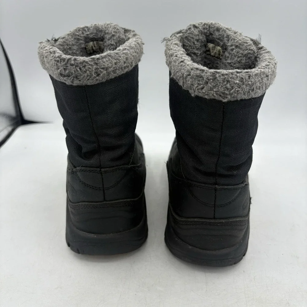 Keen Boots Boys Size 3 Warm Basin Black Winter Snow 200 Gram Lined